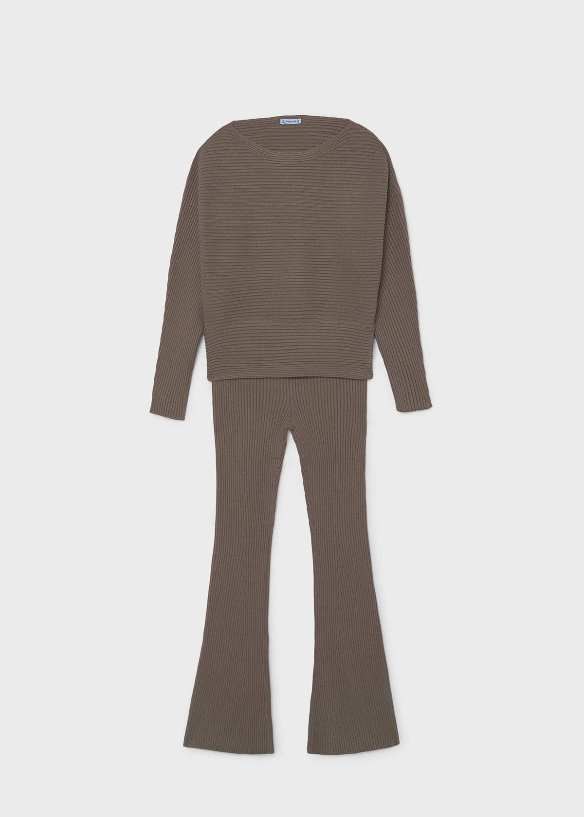 Chocolate Ribbed Sweater Set