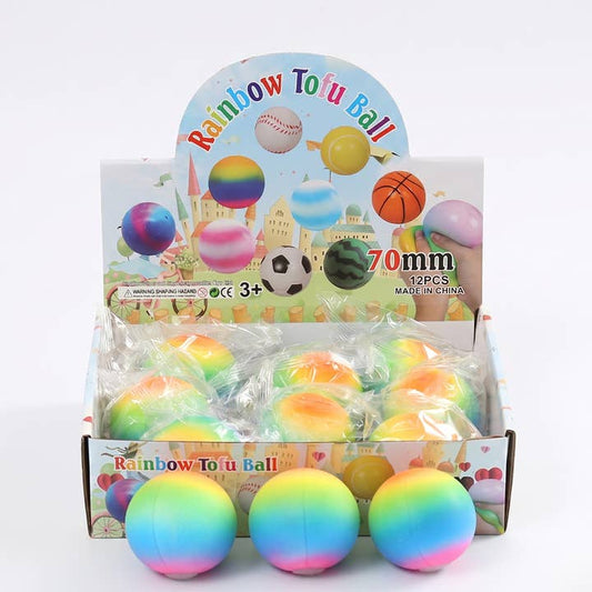 Rainbow Stress Relief Squishy Ball