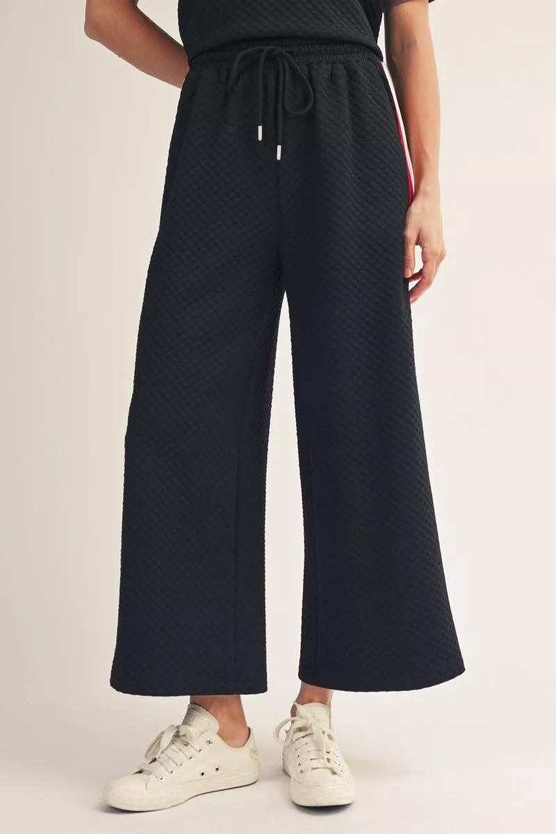 Black Pant W/ Red Stripe