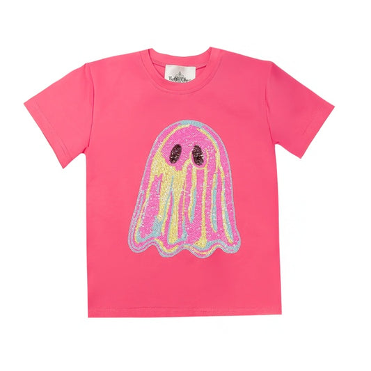 Neon Sequin Ghost Tee
