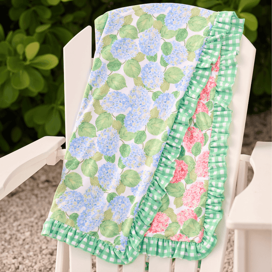 Red/Blue Hydrangea Swim Towel