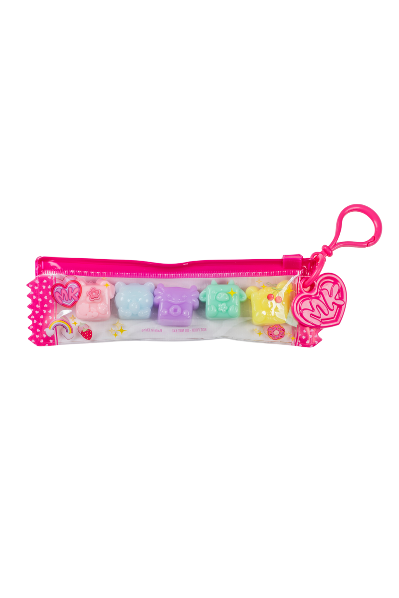 MushyKinz Taba Squishy Palz 5pc Keychain