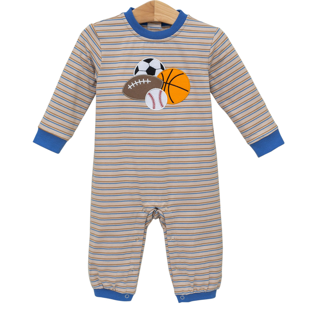 Striped Sports Romper
