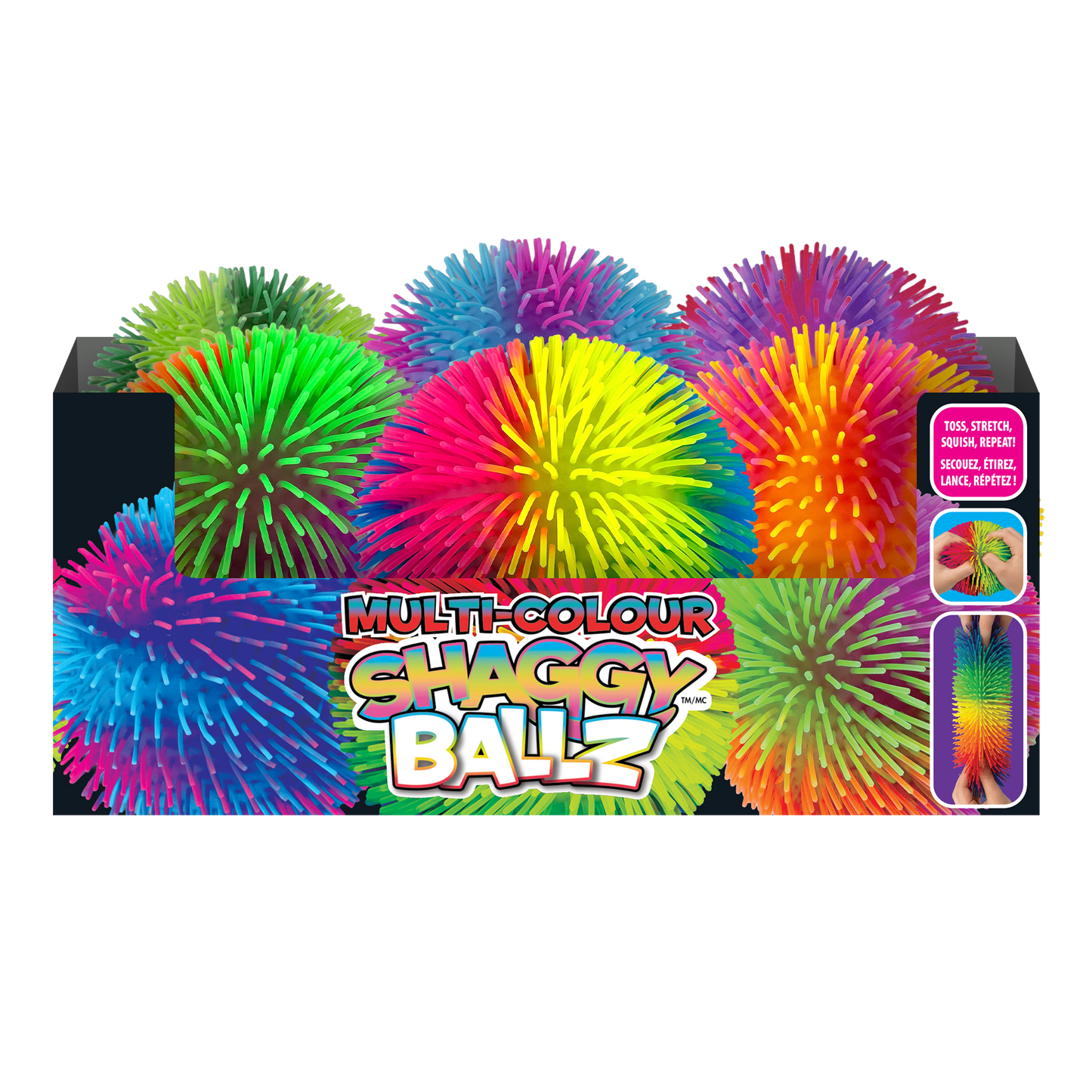 8" Shaggy Multi Color Ball