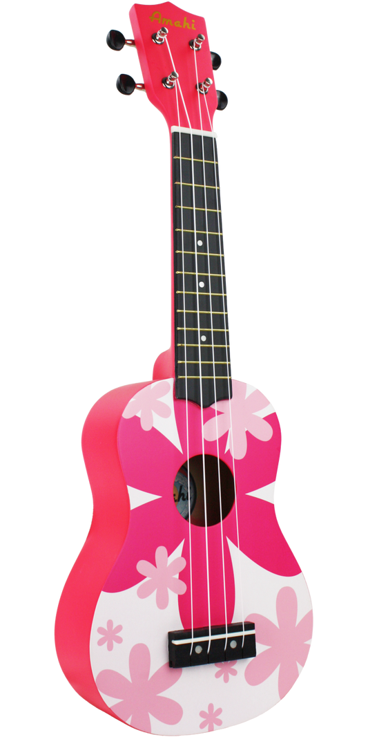 Pink Flower Ukulele