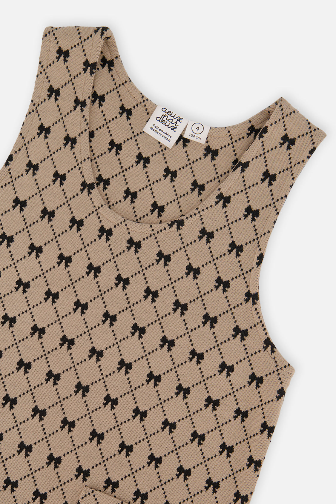 Beige Bow Tie Jumper
