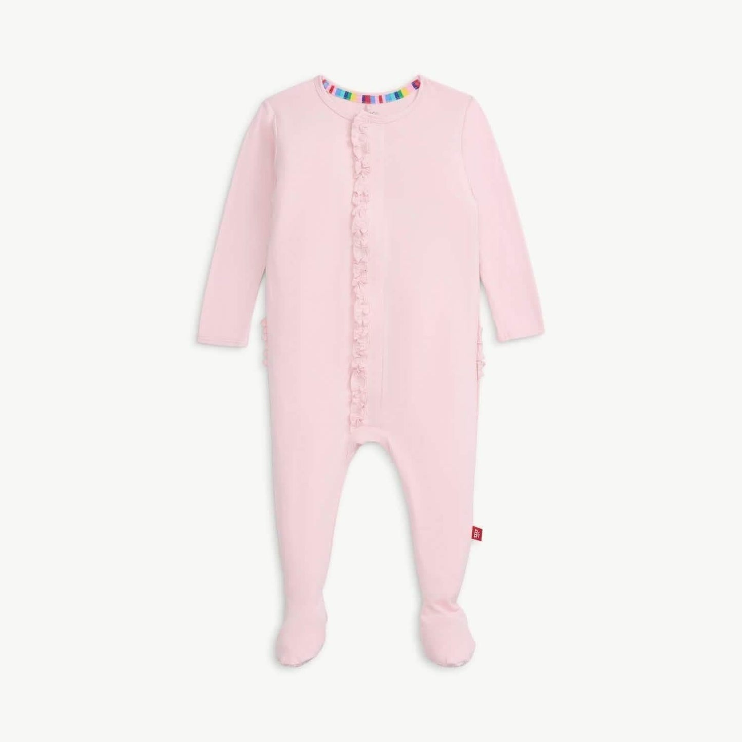 Pink Dogwood Ruffle Magnetic Footie