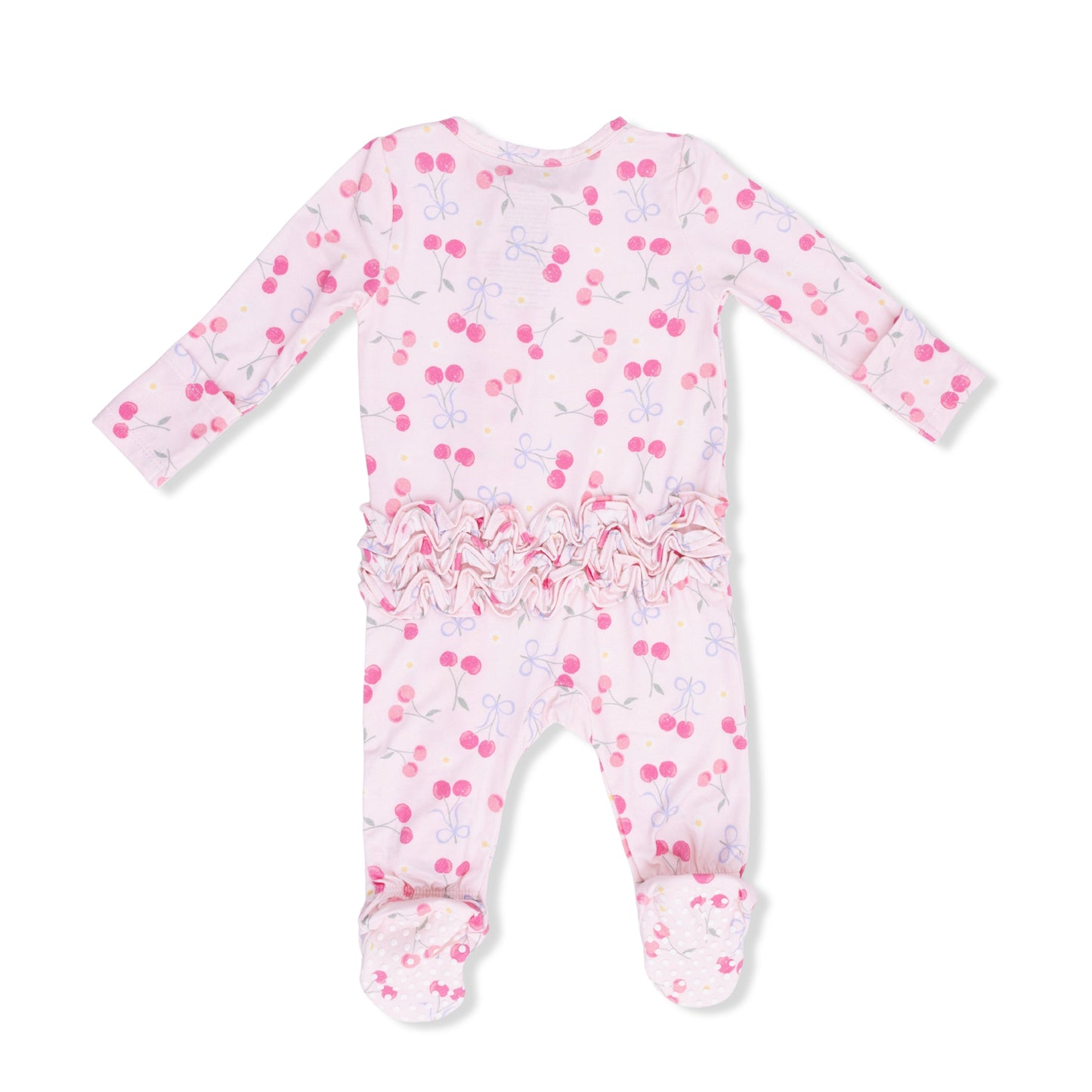 Sweet Bow Cherries Zip Footie