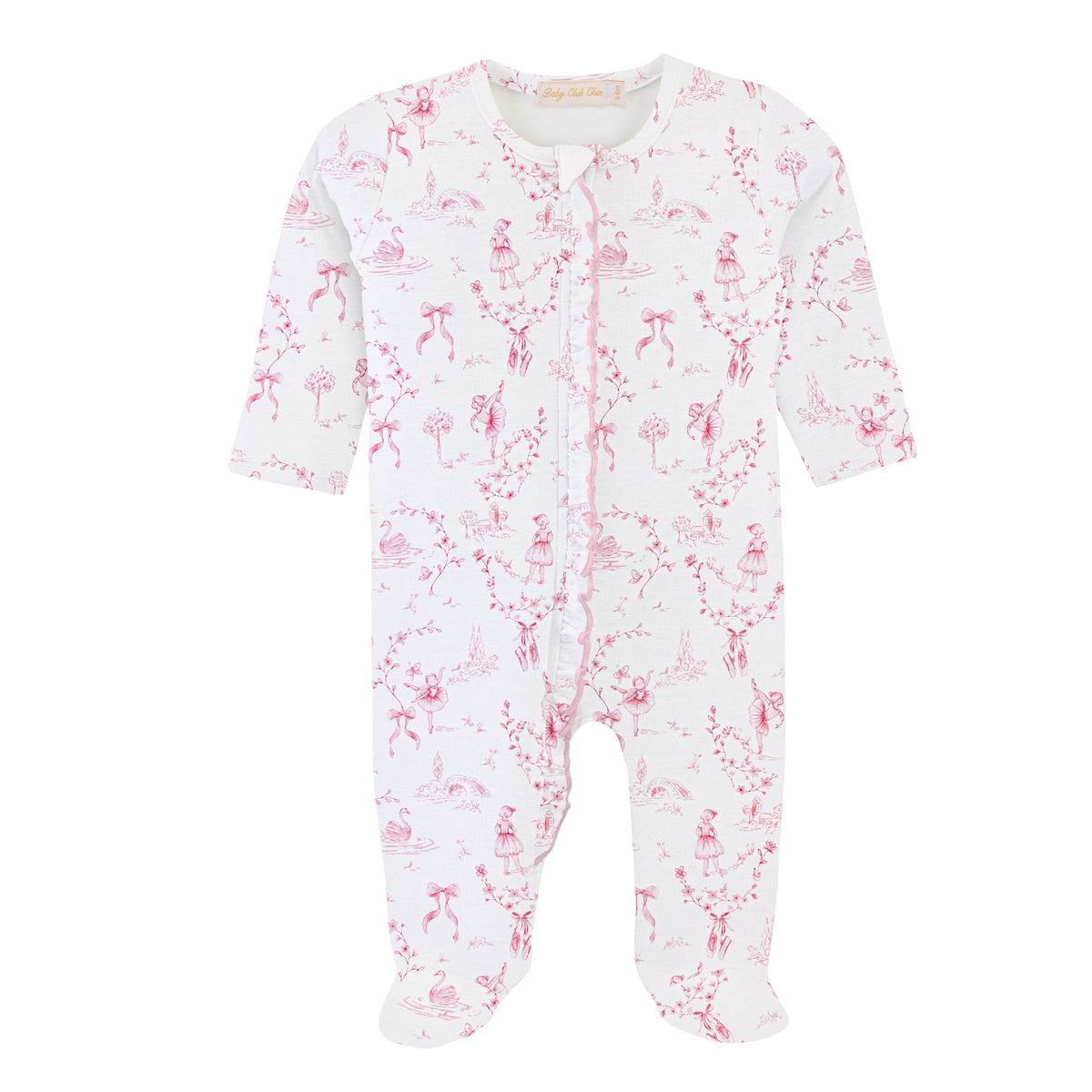 Grace In Toile Zipped Footie