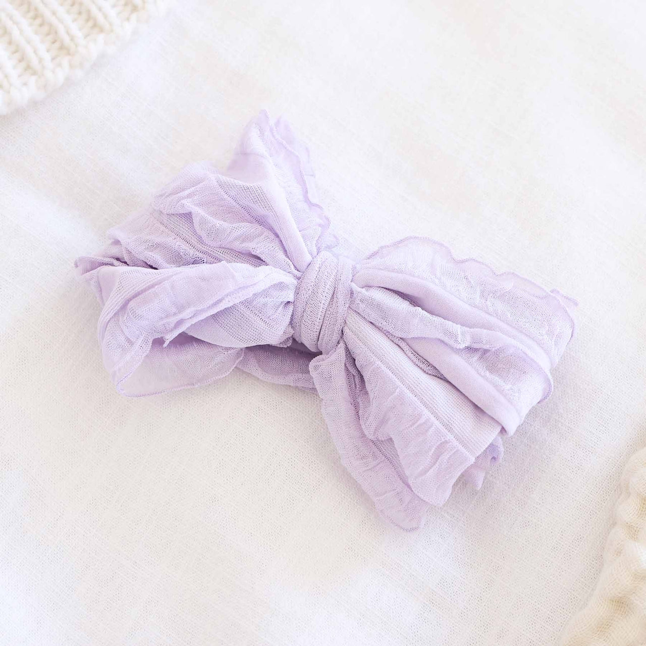 Wisteria Ruffle Knit Bow