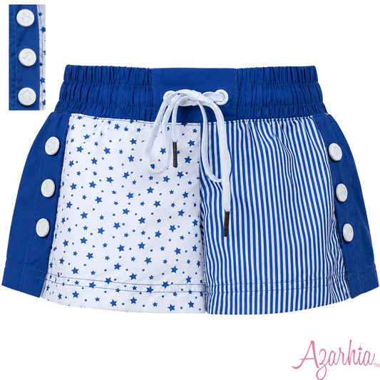 Royal Stars & Stripes Color Block Short