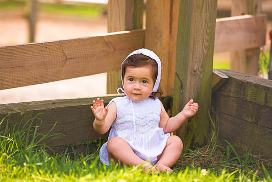 Whimsical White Bubble with Bonnet