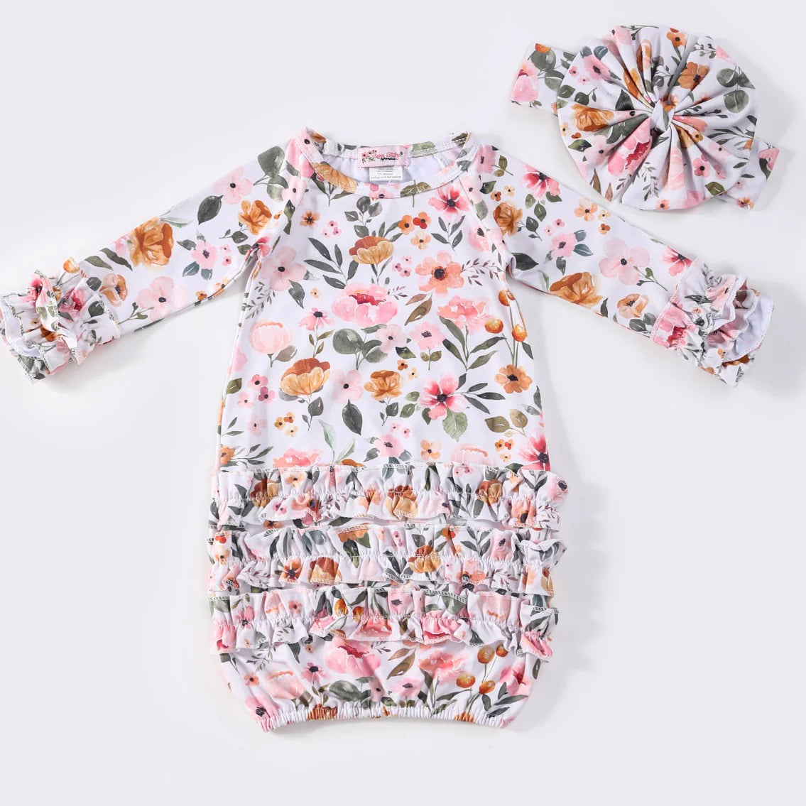 Wispy Blooms Baby Gown