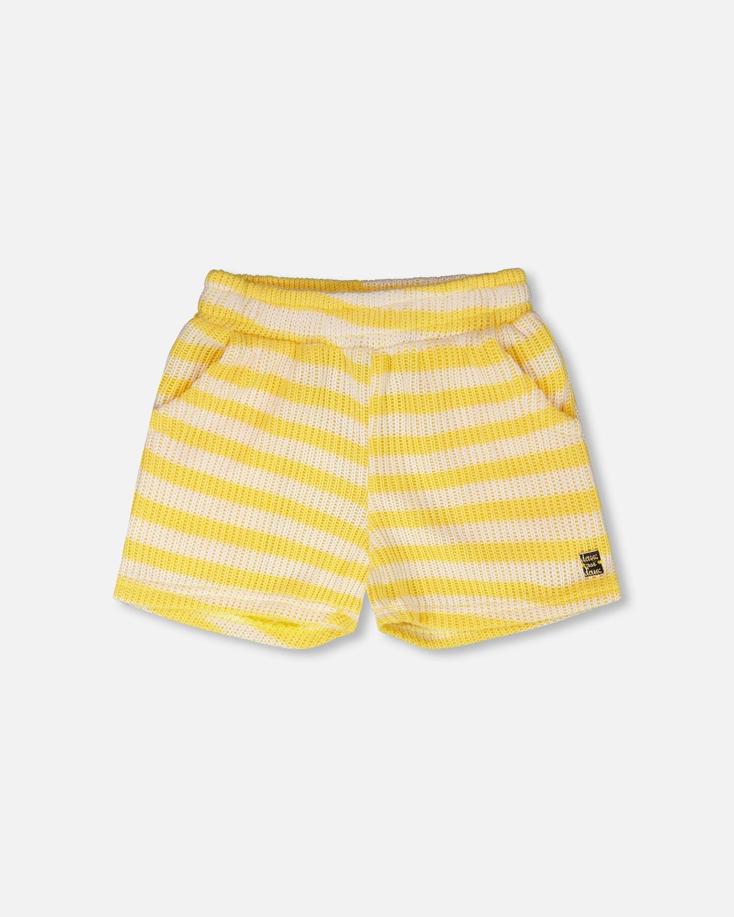 Yellow Striped Sweater Shorts