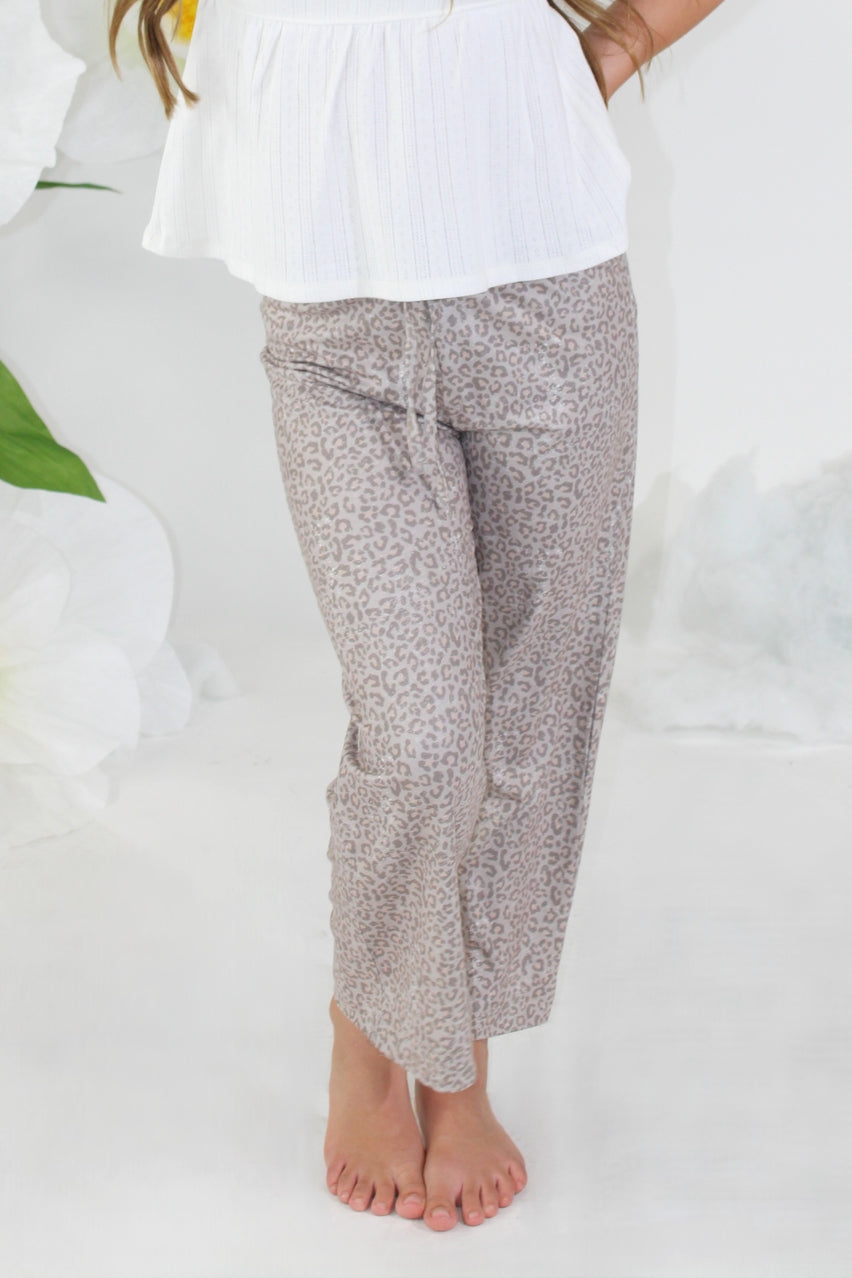 Distressed Animal Print Pants