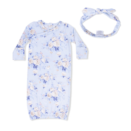 Ashley Rose Floral Gown & Headband