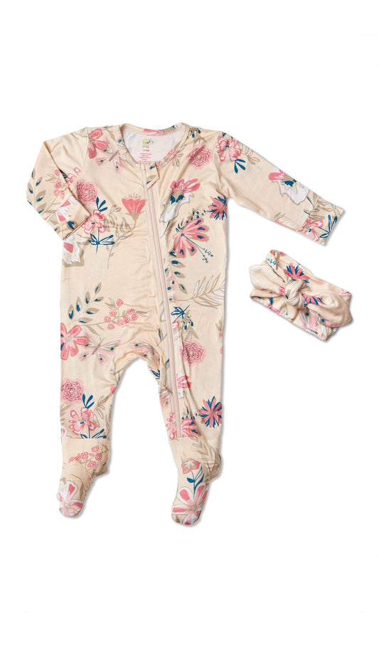 Footie 2-Piece Wild Flower