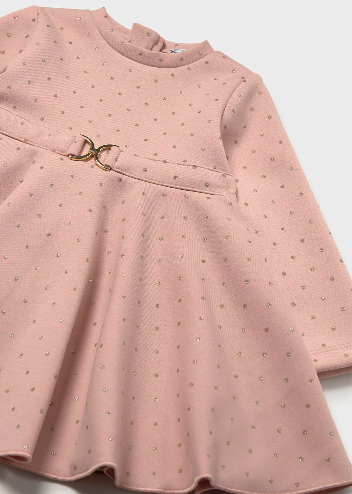 Blush Polka Dot Buckled Dress