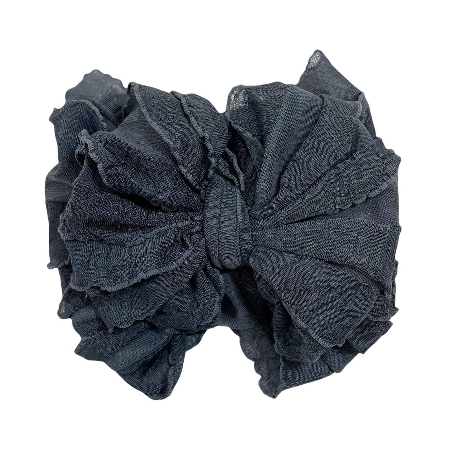Dark Grey Messy Bow