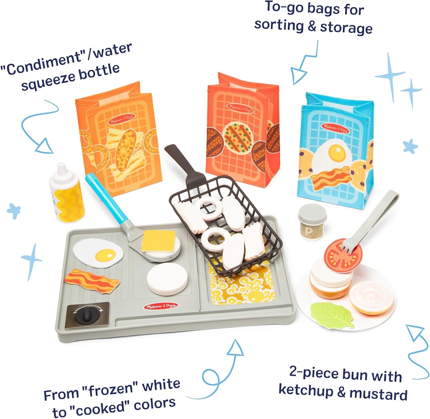 Flip & Fry Grill Play Set - Color Changing