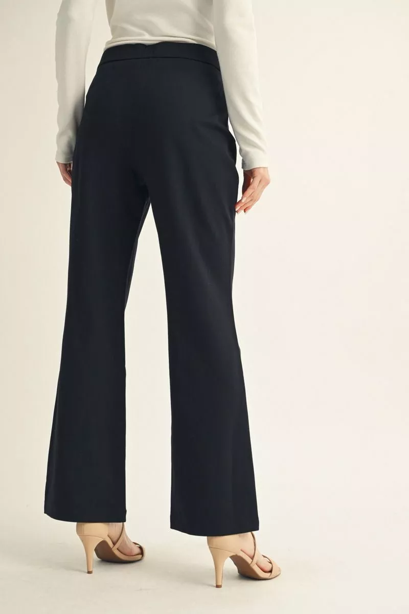 Black Bootcut Slacks