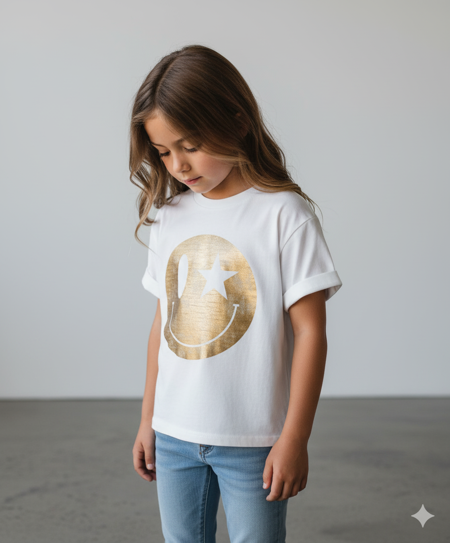 Bronze Happy Face Tee
