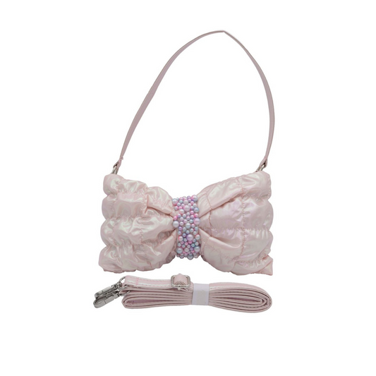 Quilted Bow Pearl Bag
