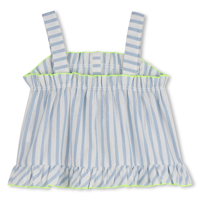 Striped Top With Ruffle