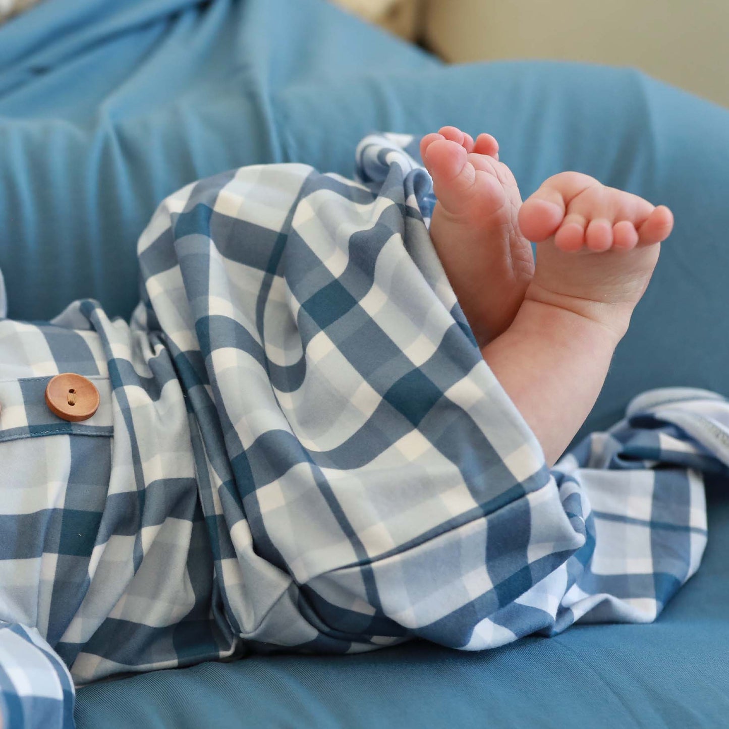 Paxton's Plaid Knot Gown Set