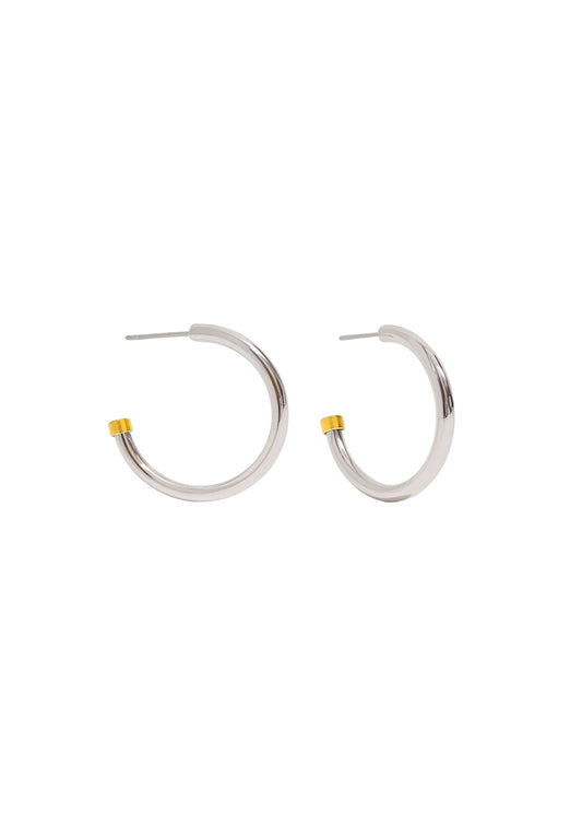 Ella Two Toned Hoops