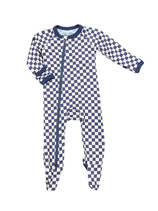 Blue Checker Footie