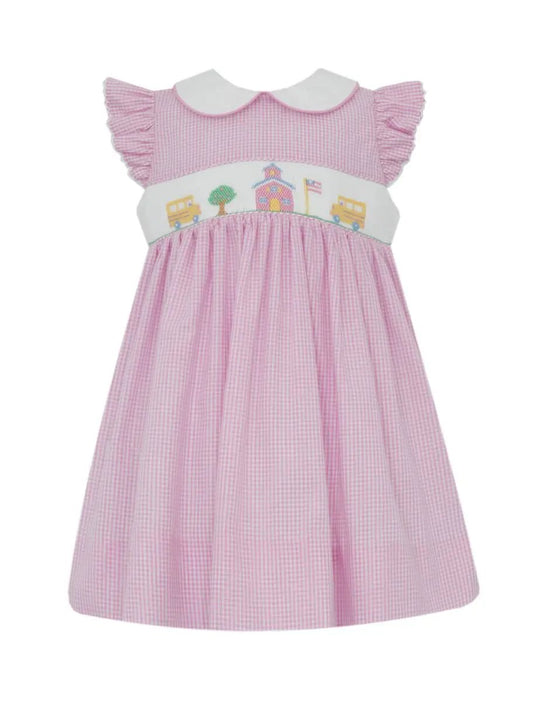Gingham School House Smocked Dress