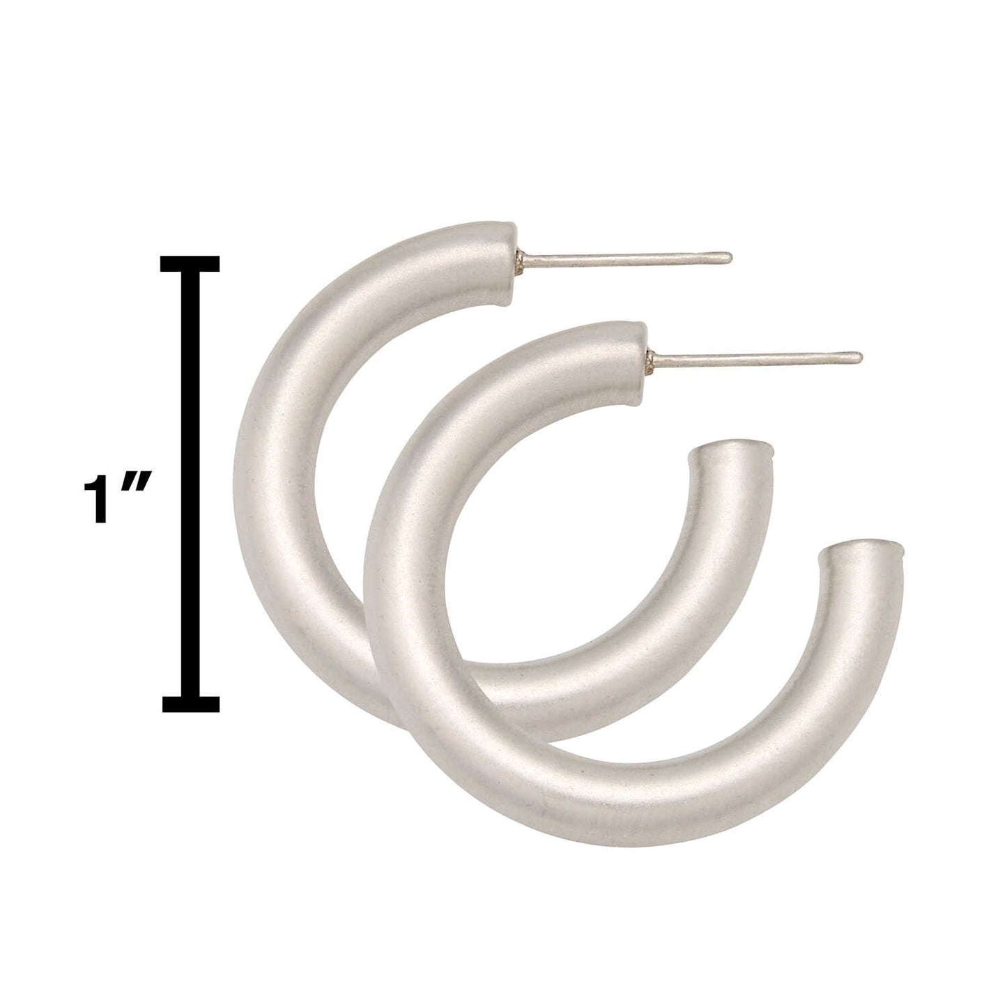 Small Hoop - Matte Silver