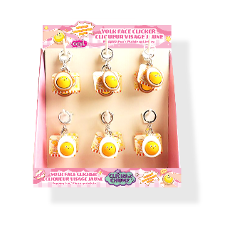 Clicker Chumz Yolk Face Keychain - Assorted