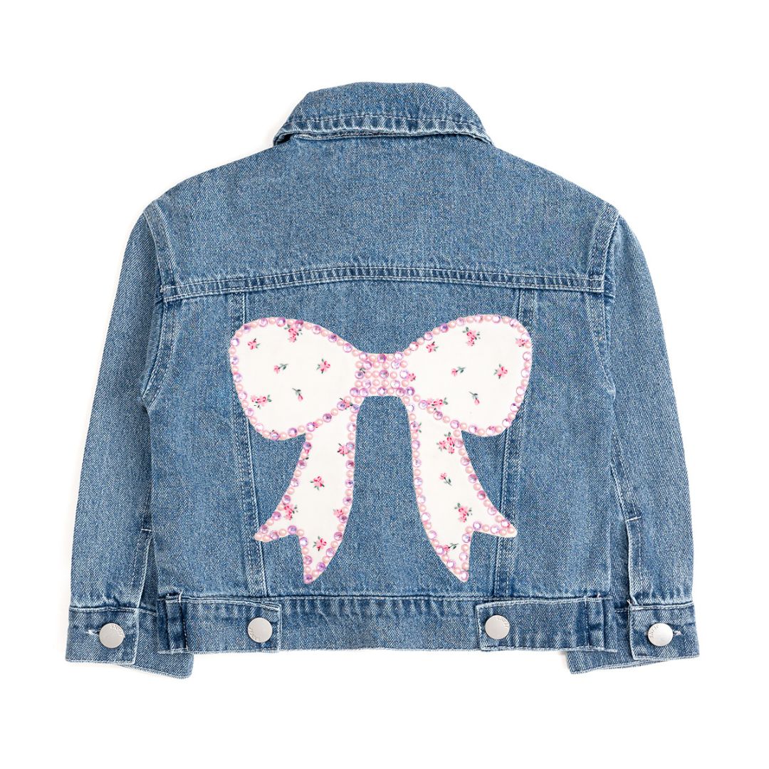 Glam Girl Bow Denim Jacket