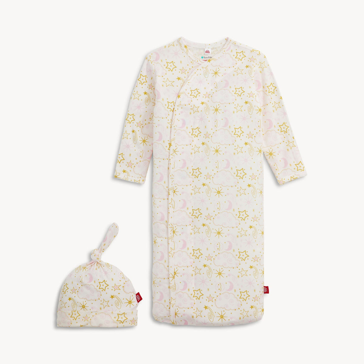 Stars Signs Pink Modal Gown and Hat Set