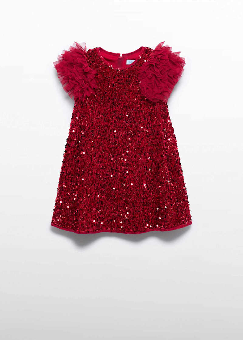 Red Sequin And Tulle Dress