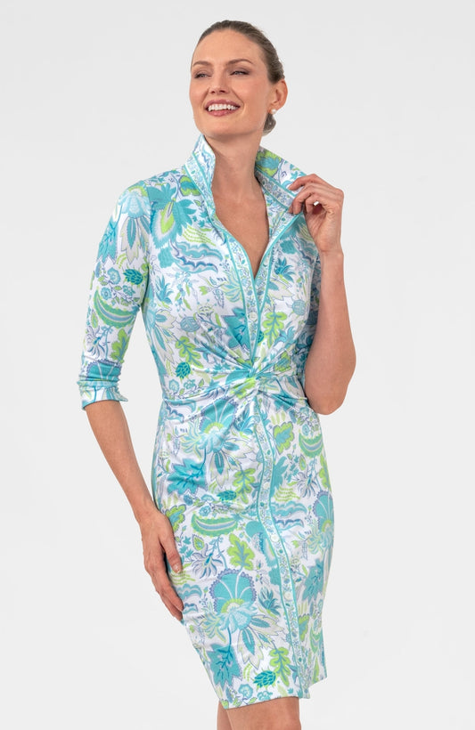 Ocean Turq Twist & Shout Dress - Blooming Party