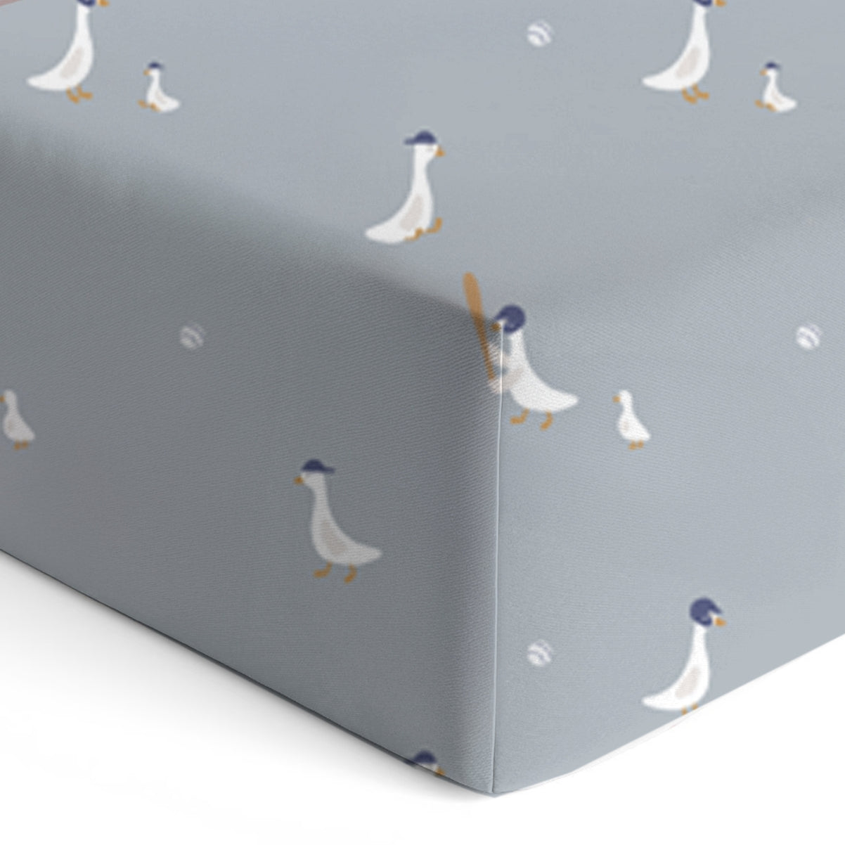 Baseball Goose Bamboo Crib Sheet