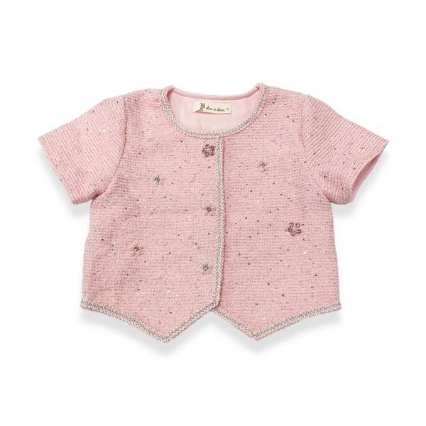 Floral Embellish Tweed Set