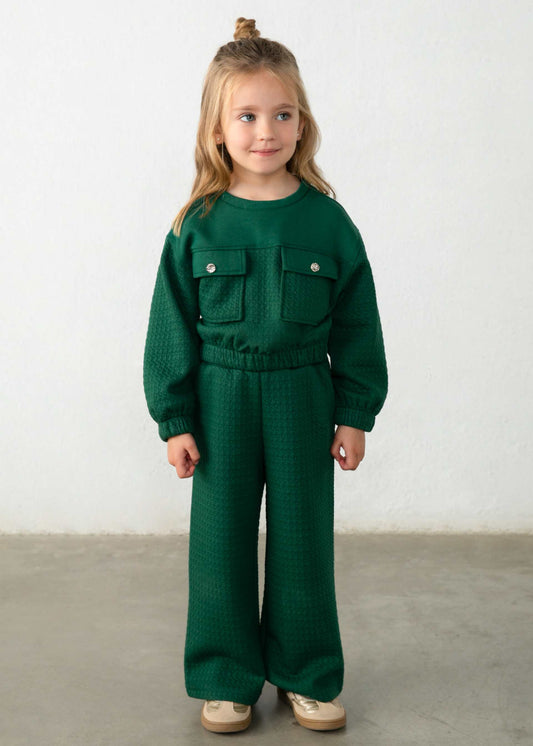 Emerald Padded Sweatshirt Set