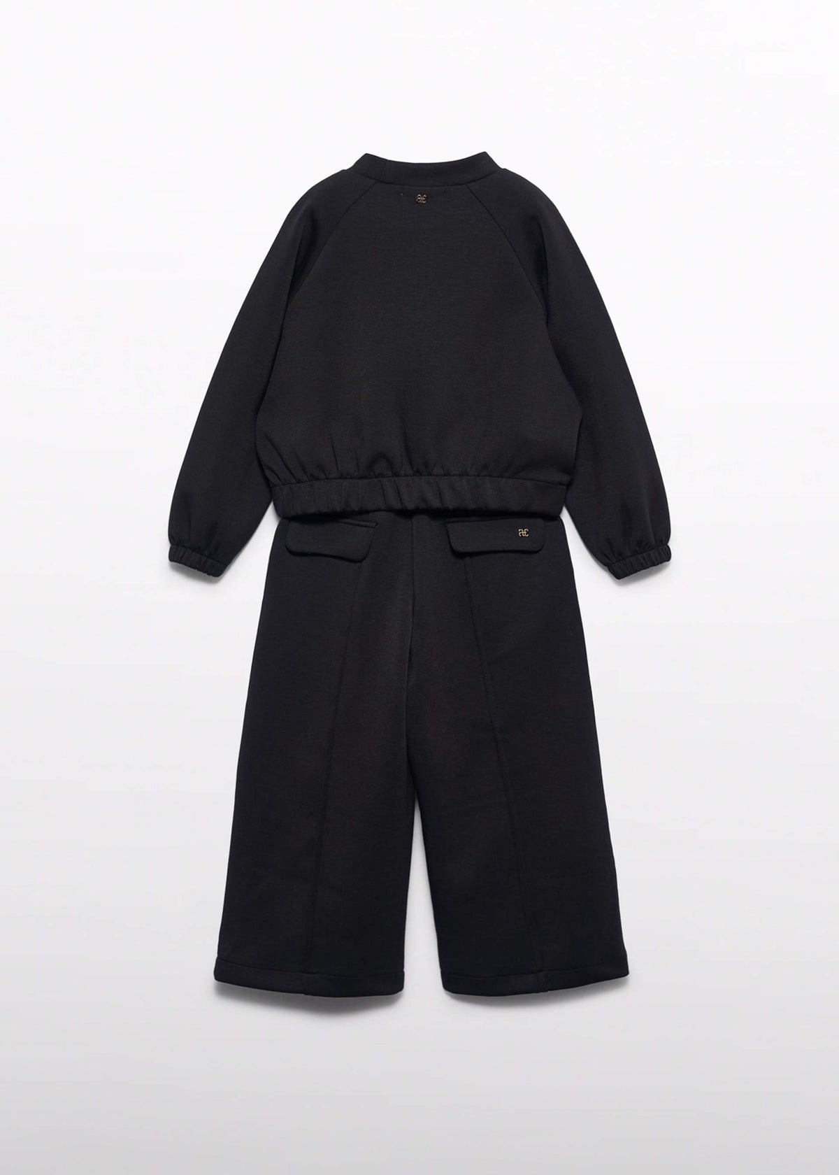 Black Knit Pant Set W/ Jewels