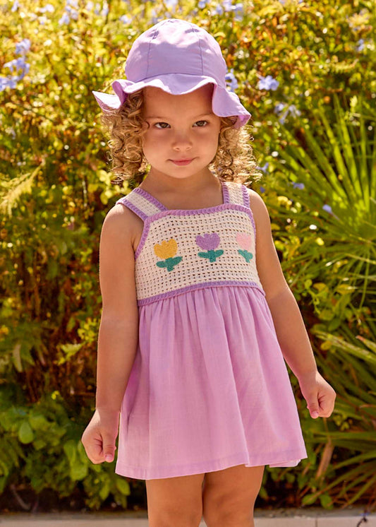 Lilac Tulip Crochet Dress