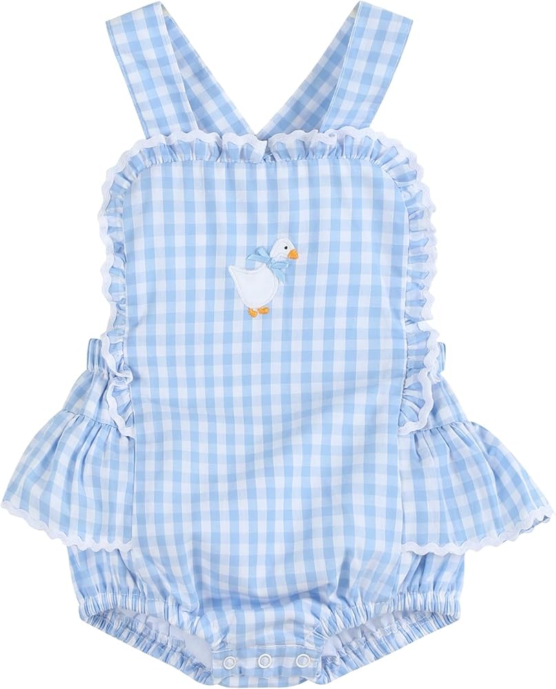 Blue Gingham Goose Bubble