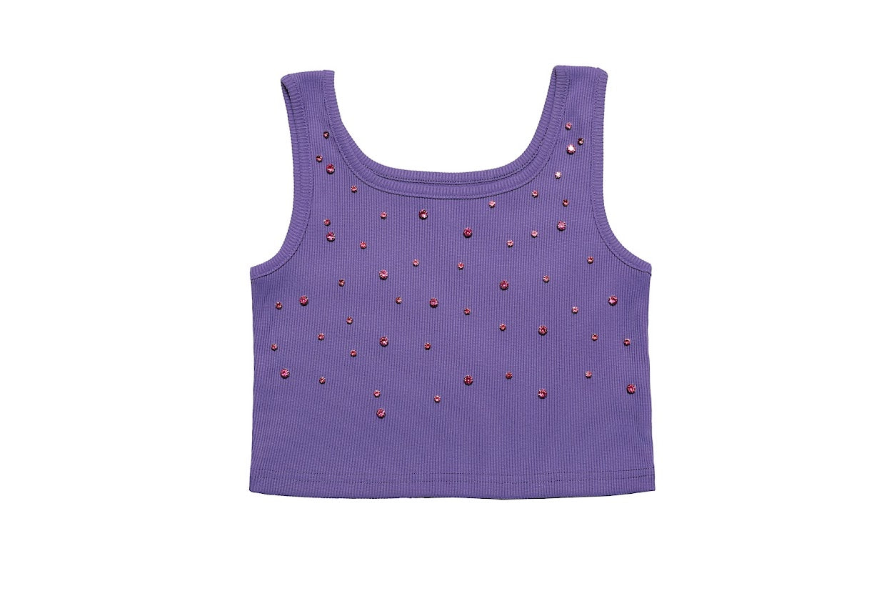 Purple Sprinkled Gem Top