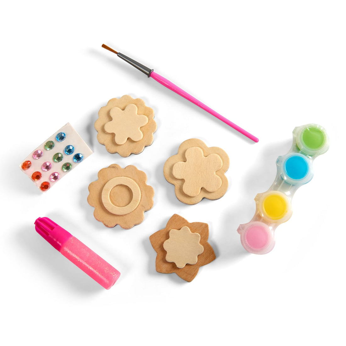 Created By Me! Wooden Flower Magnets