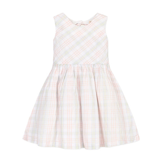 Chateau Plaid Button Back Dress