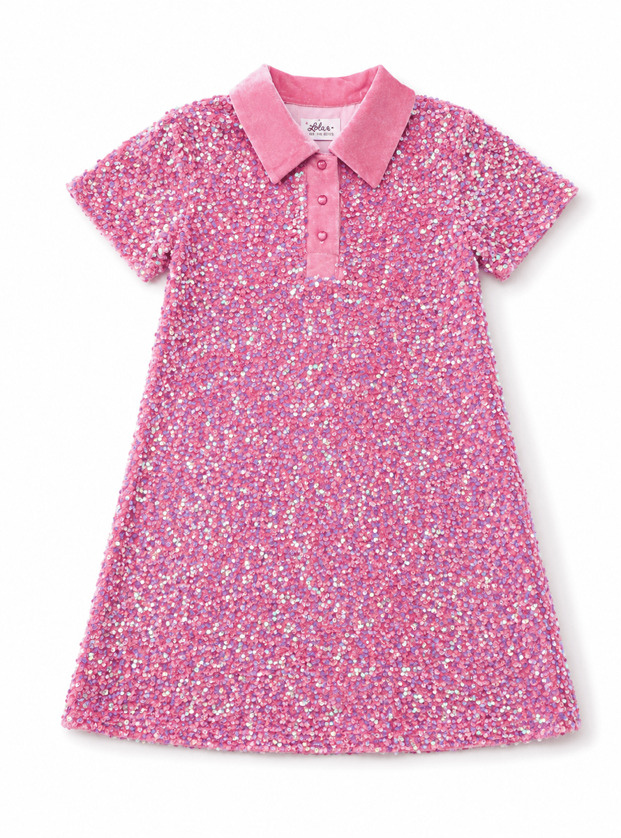 Preppy Soft Sequin Dress