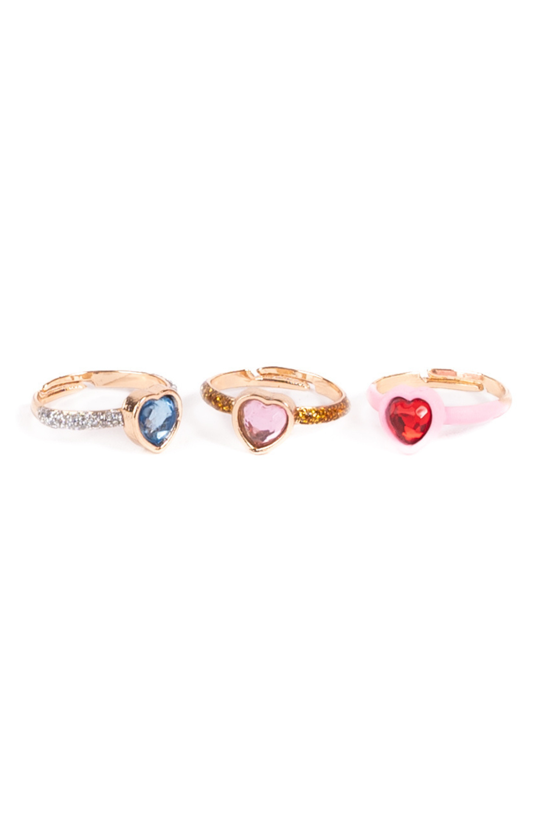 3pc Hearts Of Love Ring Set