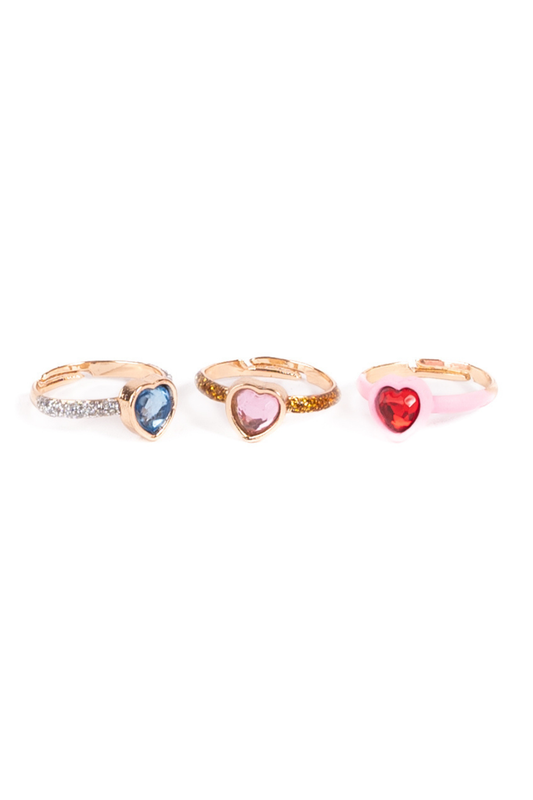 3pc Hearts Of Love Ring Set